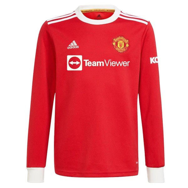 Authentic Camiseta Manchester United 1ª ML 2021-2022 Rojo